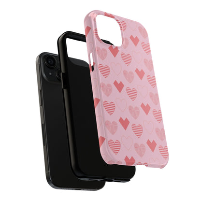 Striped Hearts iPhone Case - BOGO Cases