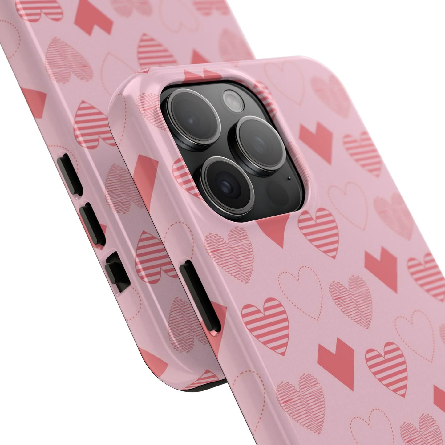 Striped Hearts iPhone Case - BOGO Cases
