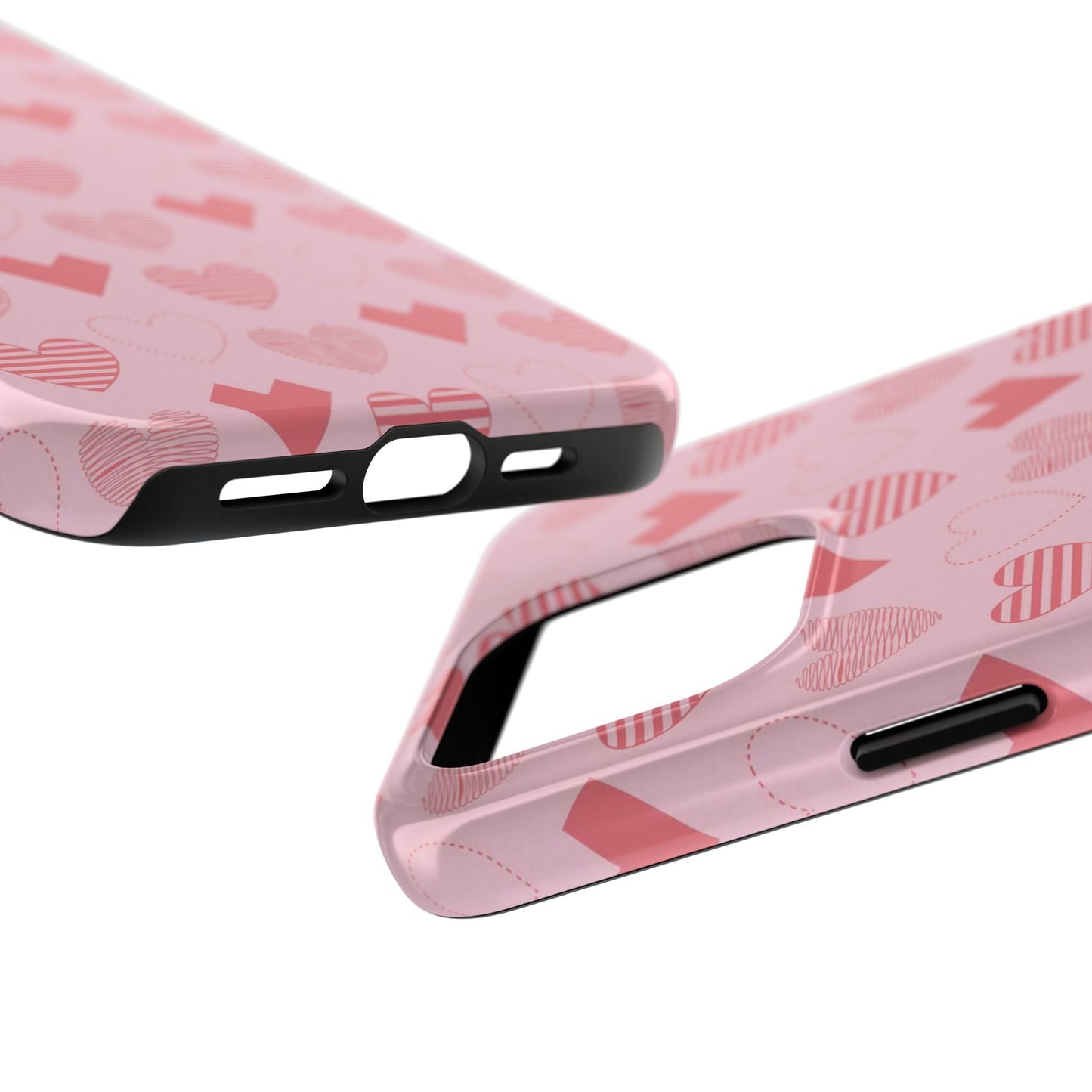 Striped Hearts iPhone Case - BOGO Cases