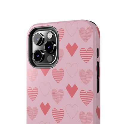 Striped Hearts iPhone Case - BOGO Cases