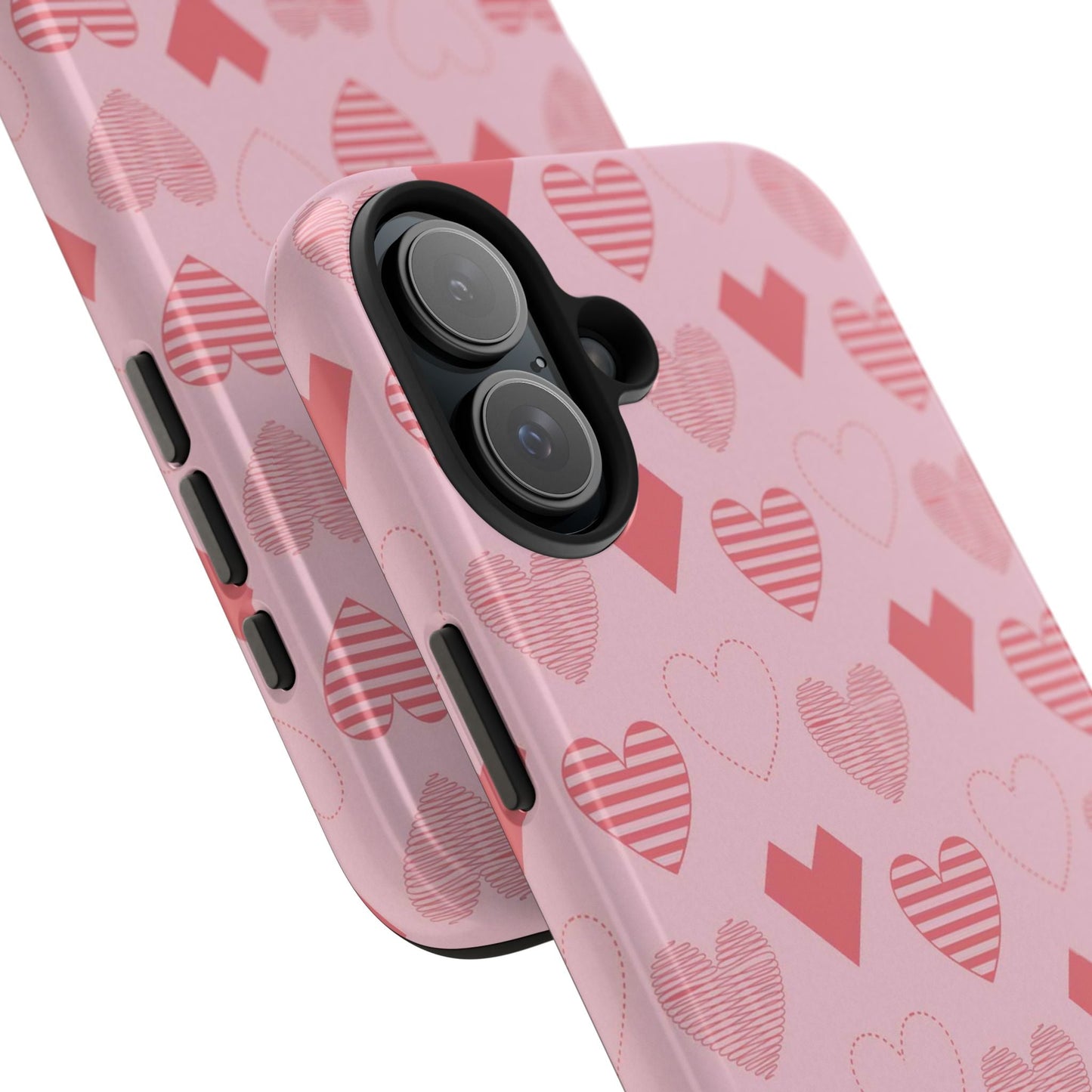 Striped Hearts iPhone Case - BOGO Cases