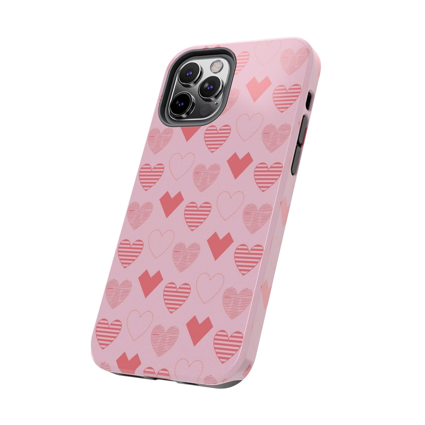 Striped Hearts iPhone Case - BOGO Cases
