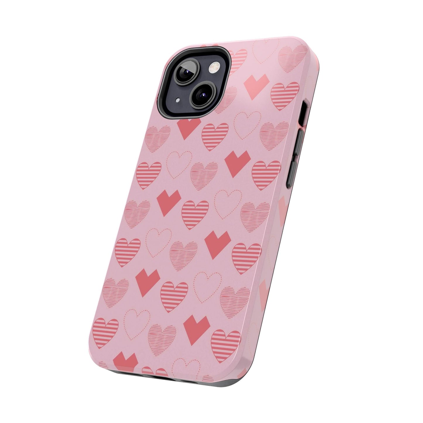 Striped Hearts iPhone Case - BOGO Cases