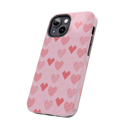 Striped Hearts iPhone Case - BOGO Cases