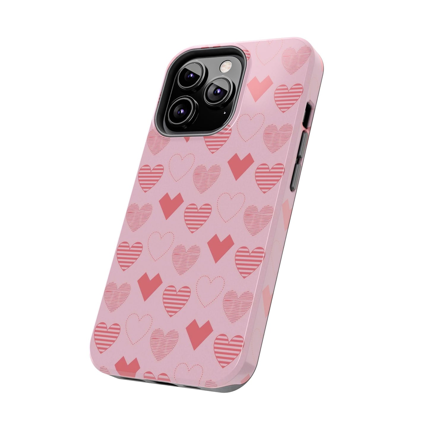 Striped Hearts iPhone Case - BOGO Cases