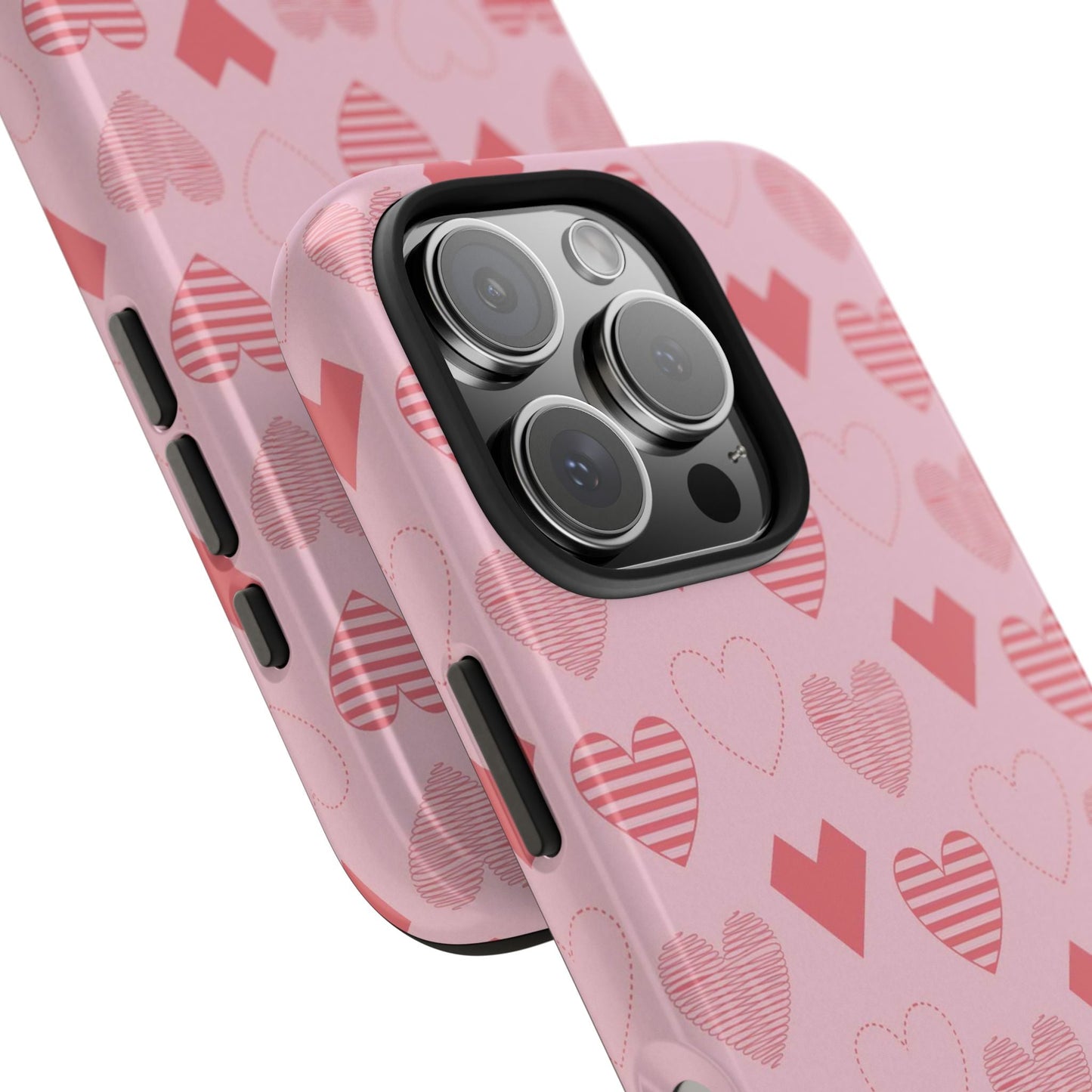 Striped Hearts iPhone Case - BOGO Cases