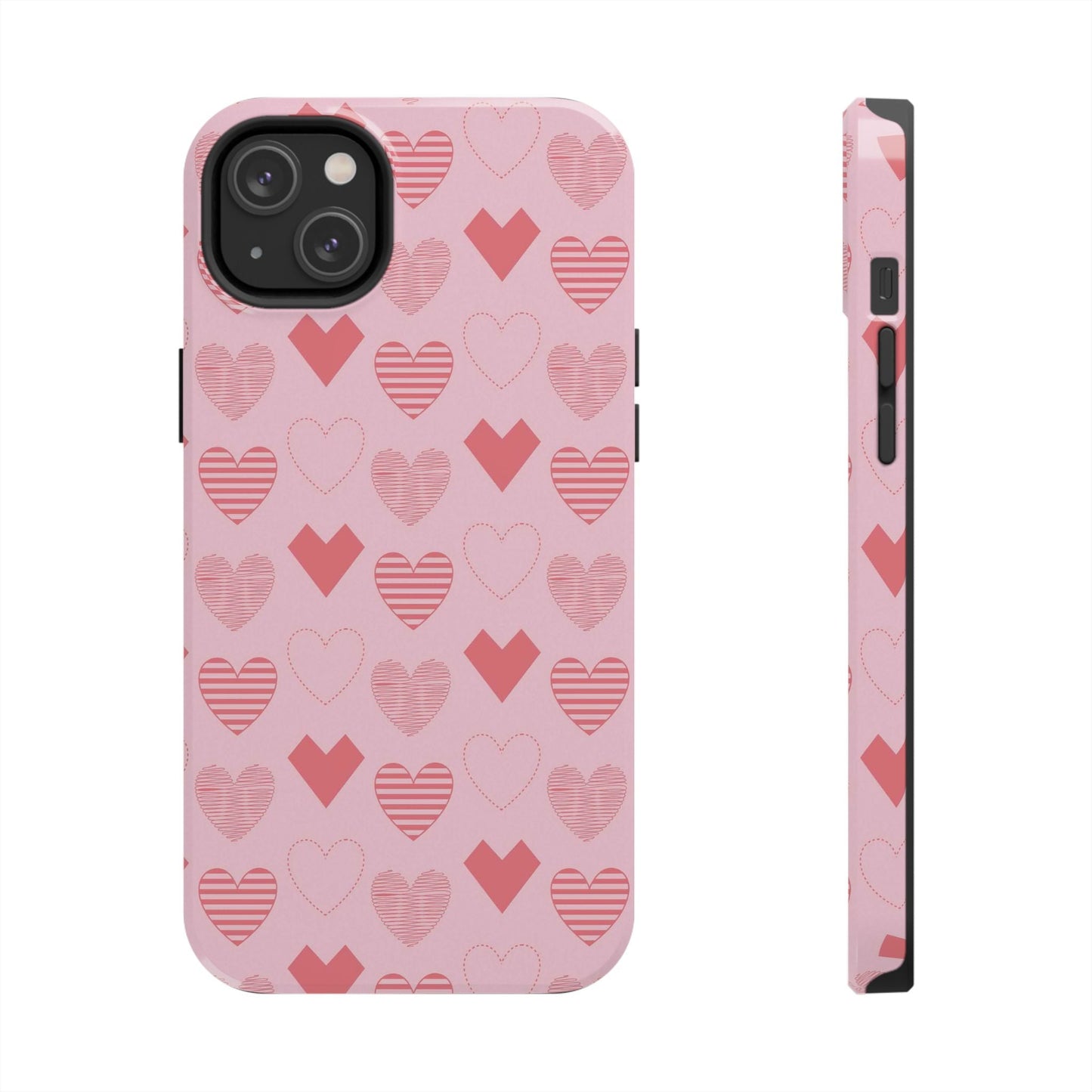 Striped Hearts iPhone Case - BOGO Cases