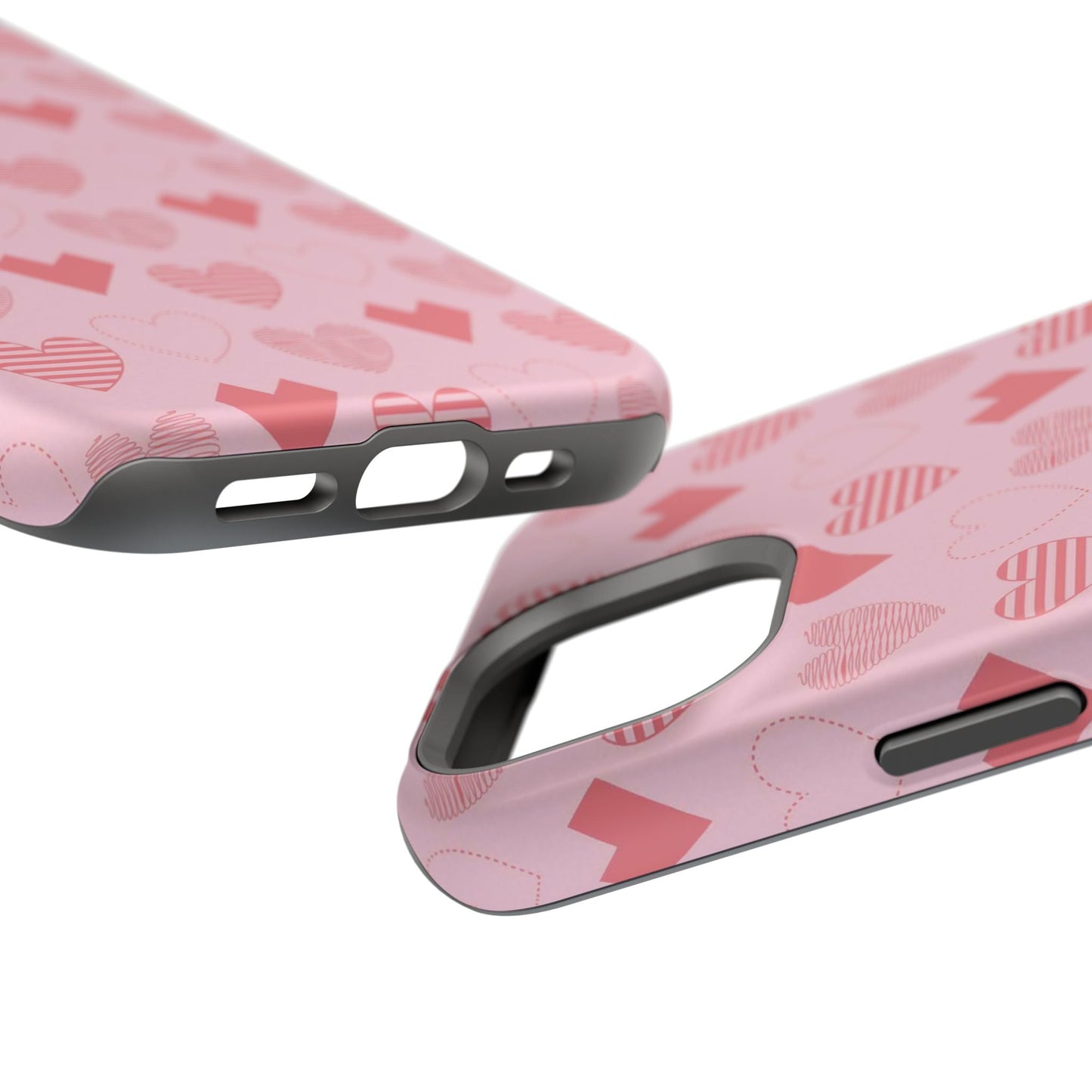 Striped Hearts MagSafe iPhone Case - BOGO Cases