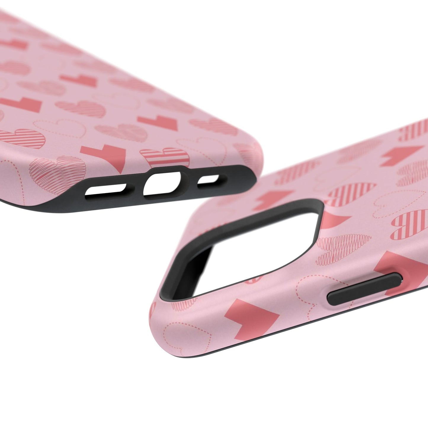 Striped Hearts MagSafe iPhone Case - BOGO Cases