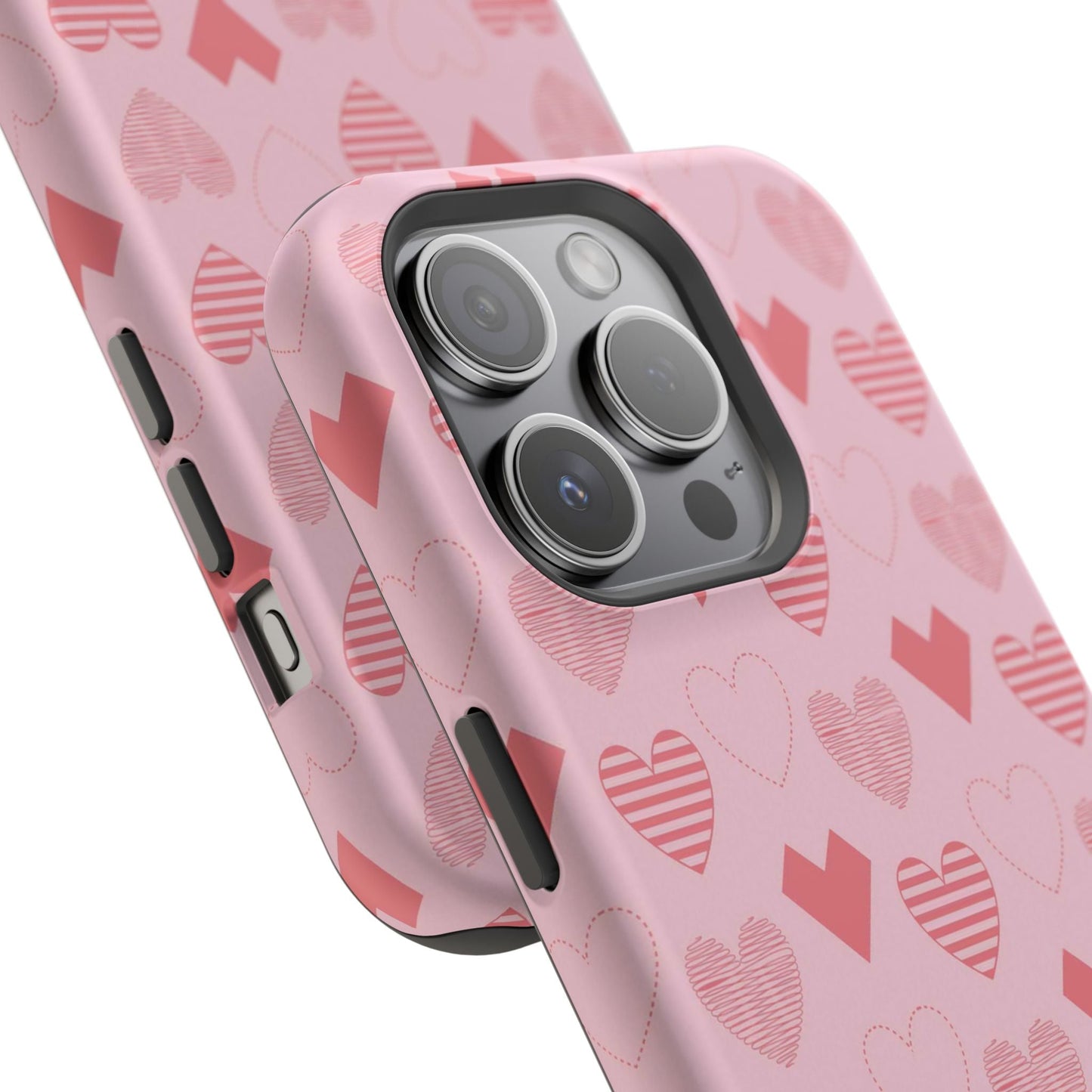Striped Hearts MagSafe iPhone Case - BOGO Cases