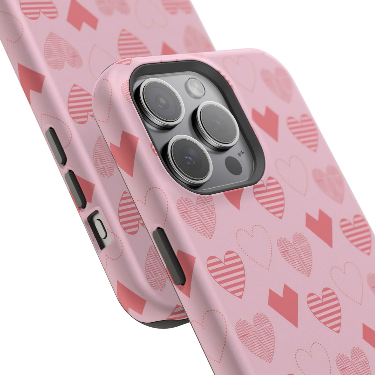 Striped Hearts MagSafe iPhone Case - BOGO Cases