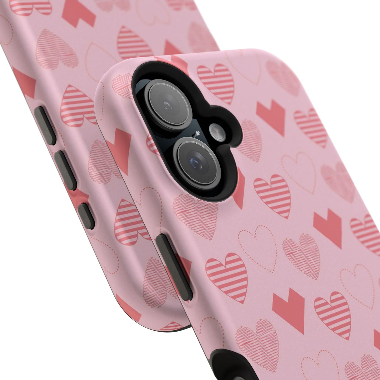 Striped Hearts MagSafe iPhone Case - BOGO Cases