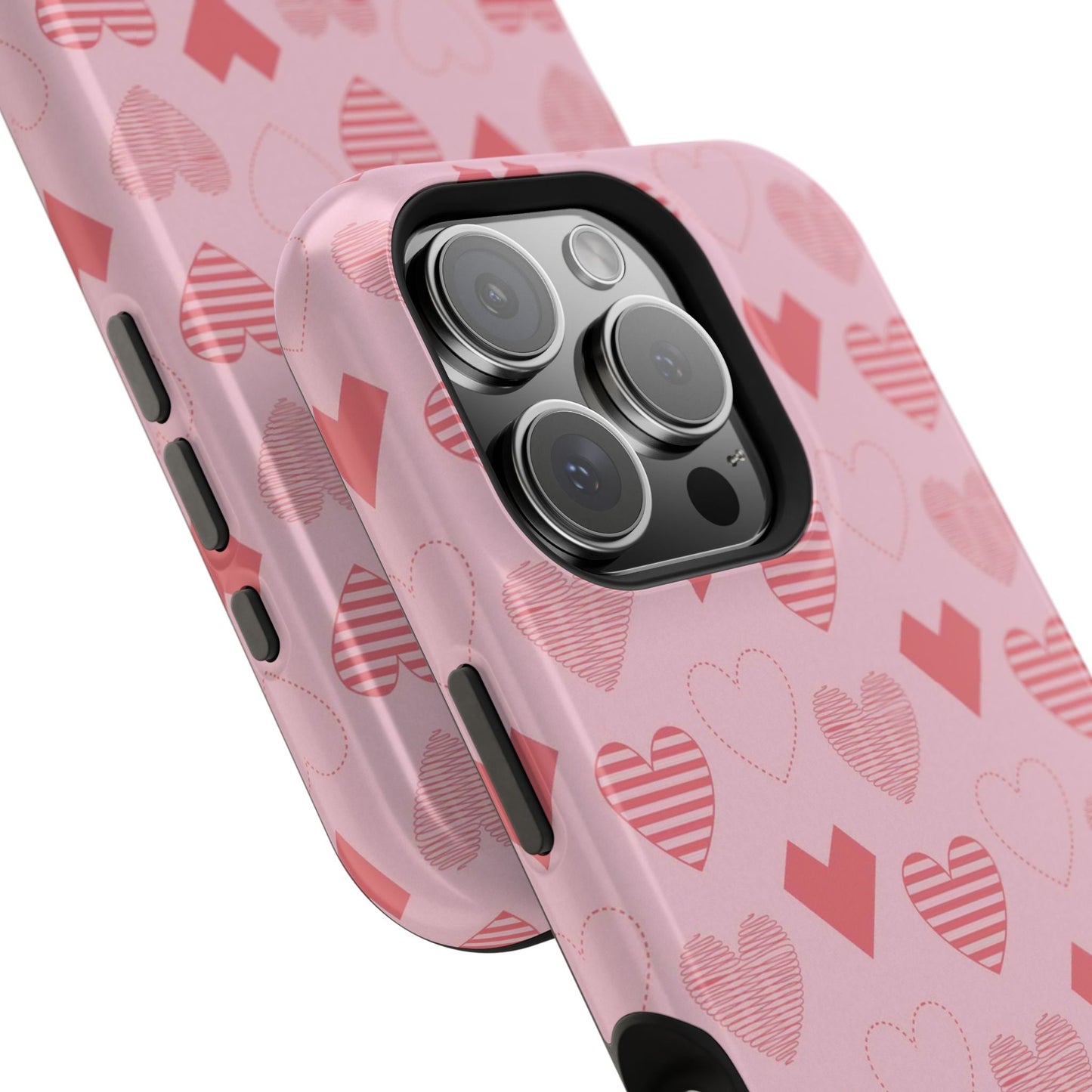 Striped Hearts MagSafe iPhone Case - BOGO Cases