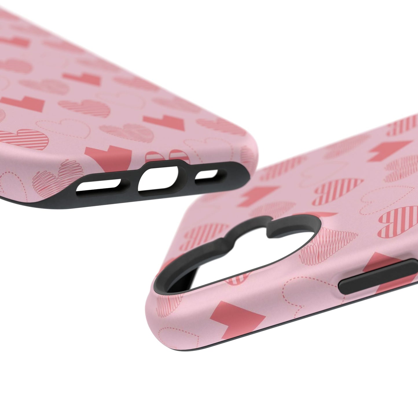 Striped Hearts MagSafe iPhone Case - BOGO Cases