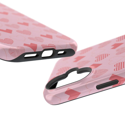 Striped Hearts MagSafe iPhone Case - BOGO Cases