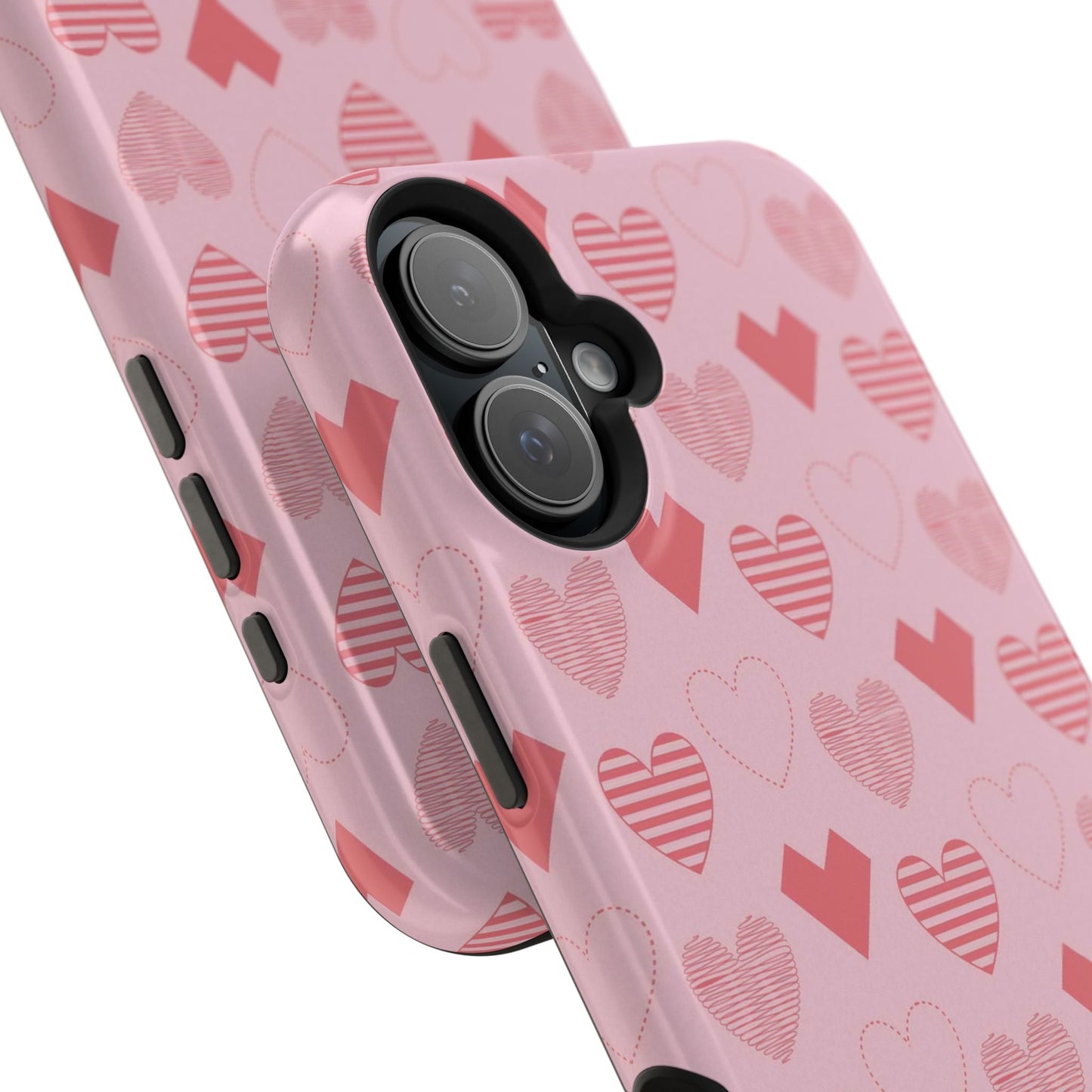 Striped Hearts MagSafe iPhone Case - BOGO Cases
