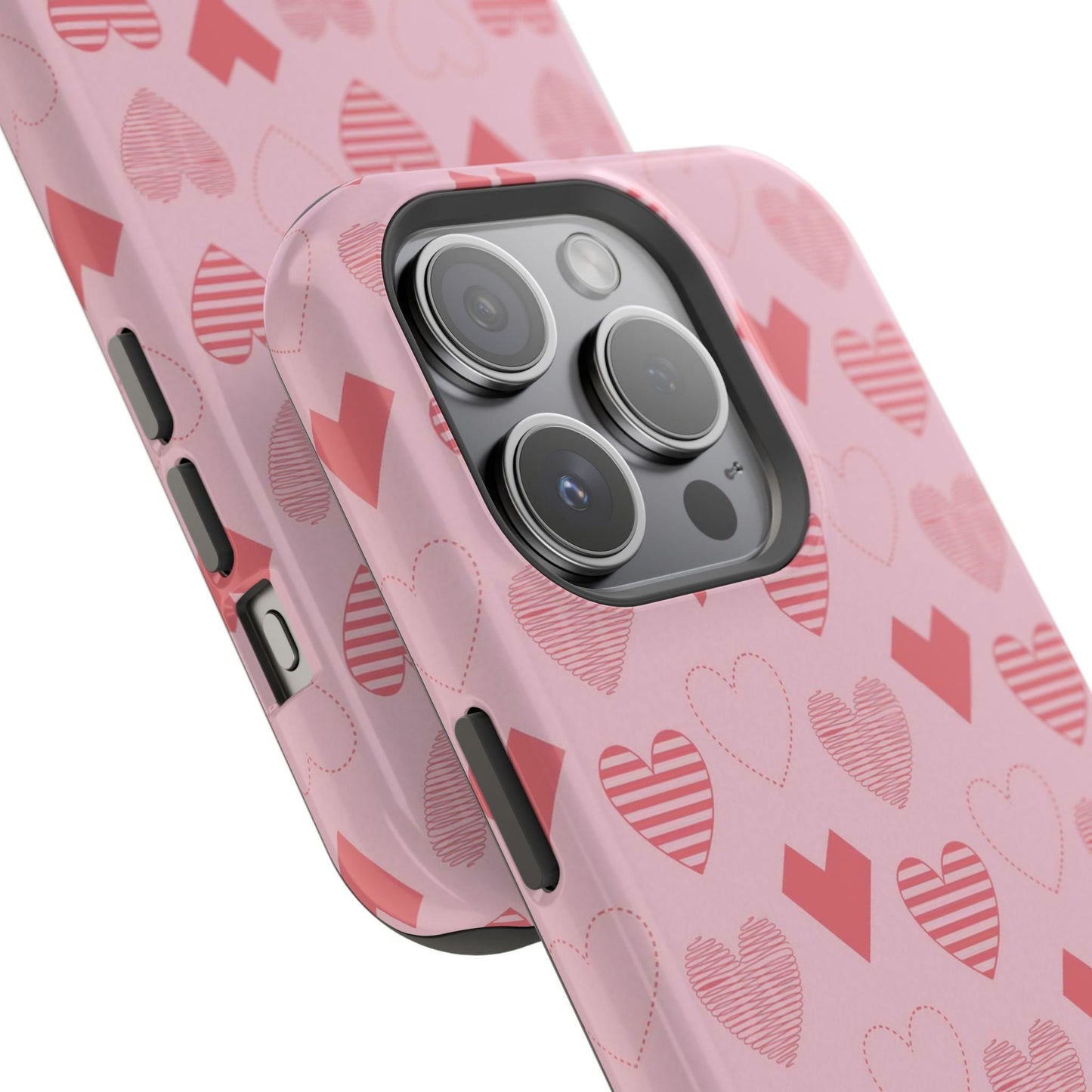 Striped Hearts MagSafe iPhone Case - BOGO Cases