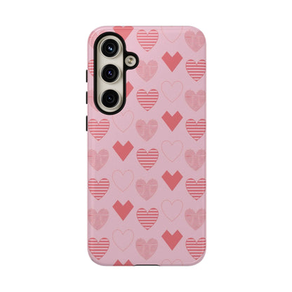 Striped Hearts Samsung Galaxy Case - BOGO Cases