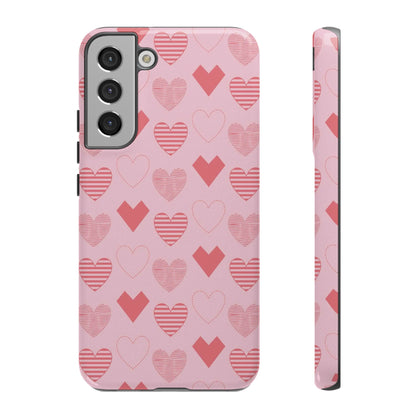Striped Hearts Samsung Galaxy Case - BOGO Cases