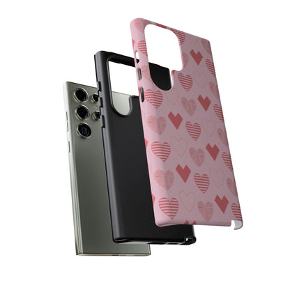 Striped Hearts Samsung Galaxy Case - BOGO Cases