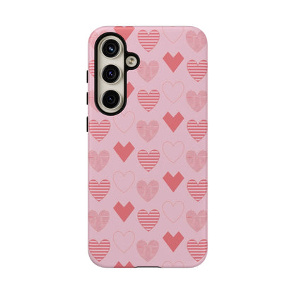 Striped Hearts Samsung Galaxy Case - BOGO Cases
