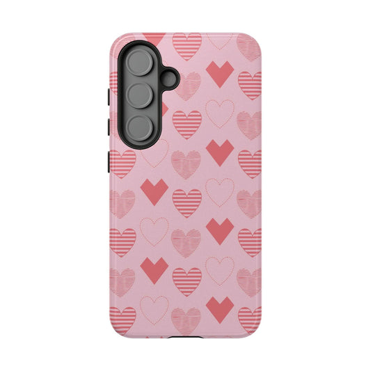 Striped Hearts Samsung Galaxy Case - BOGO Cases