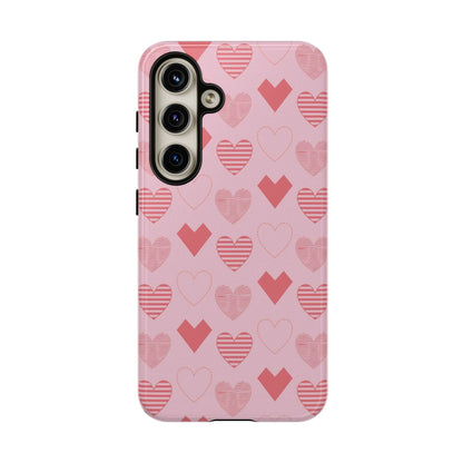 Striped Hearts Samsung Galaxy Case - BOGO Cases