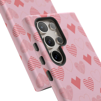 Striped Hearts Samsung Galaxy Case - BOGO Cases