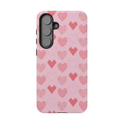 Striped Hearts Samsung Galaxy Case - BOGO Cases