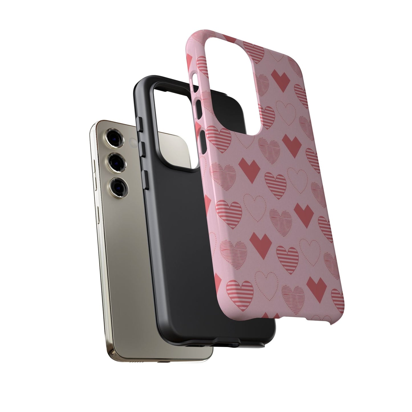 Striped Hearts Samsung Galaxy Case - BOGO Cases