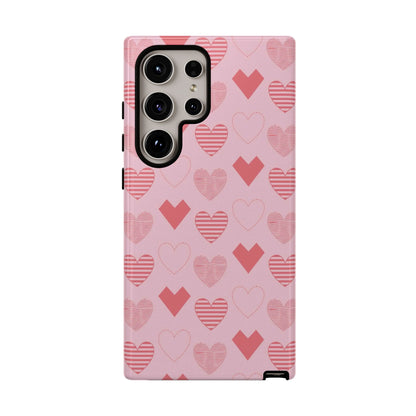 Striped Hearts Samsung Galaxy Case - BOGO Cases