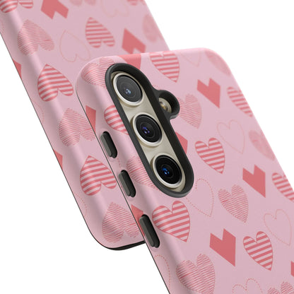 Striped Hearts Samsung Galaxy Case - BOGO Cases