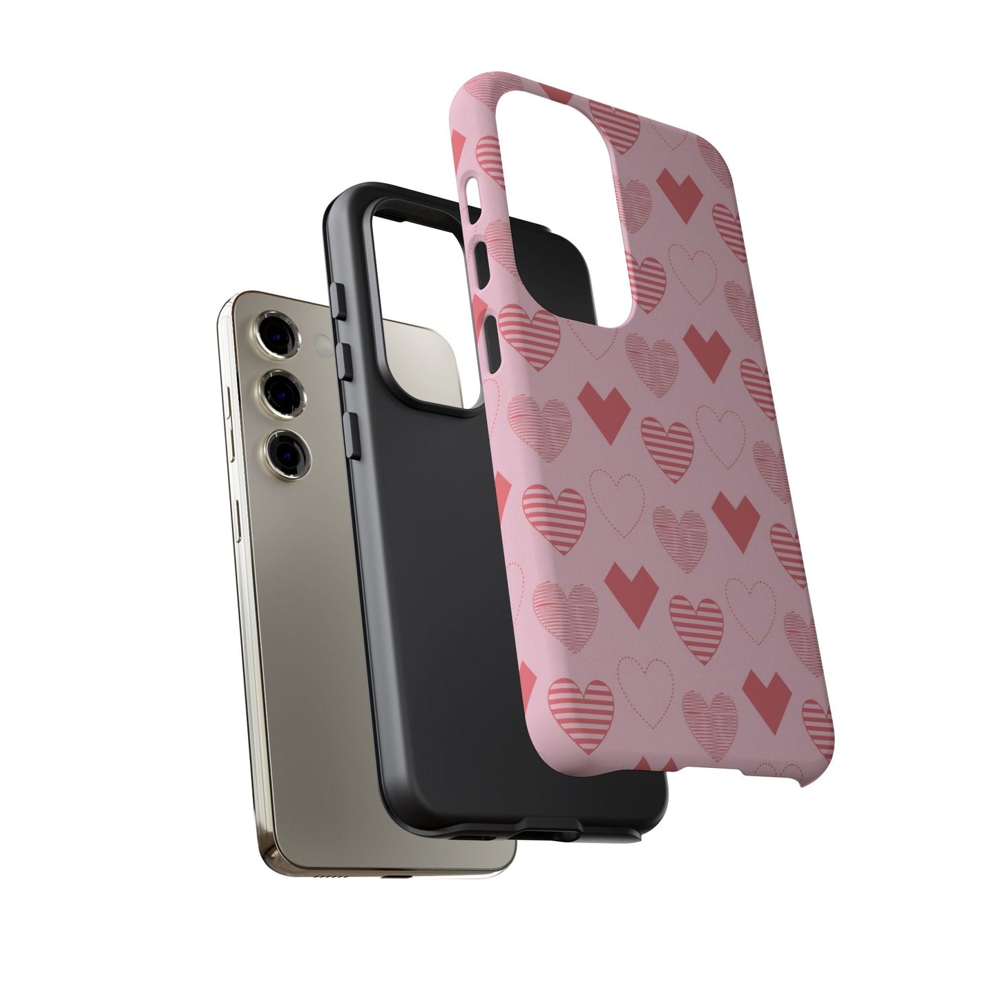 Striped Hearts Samsung Galaxy Case - BOGO Cases