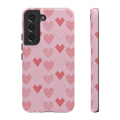 Striped Hearts Samsung Galaxy Case - BOGO Cases