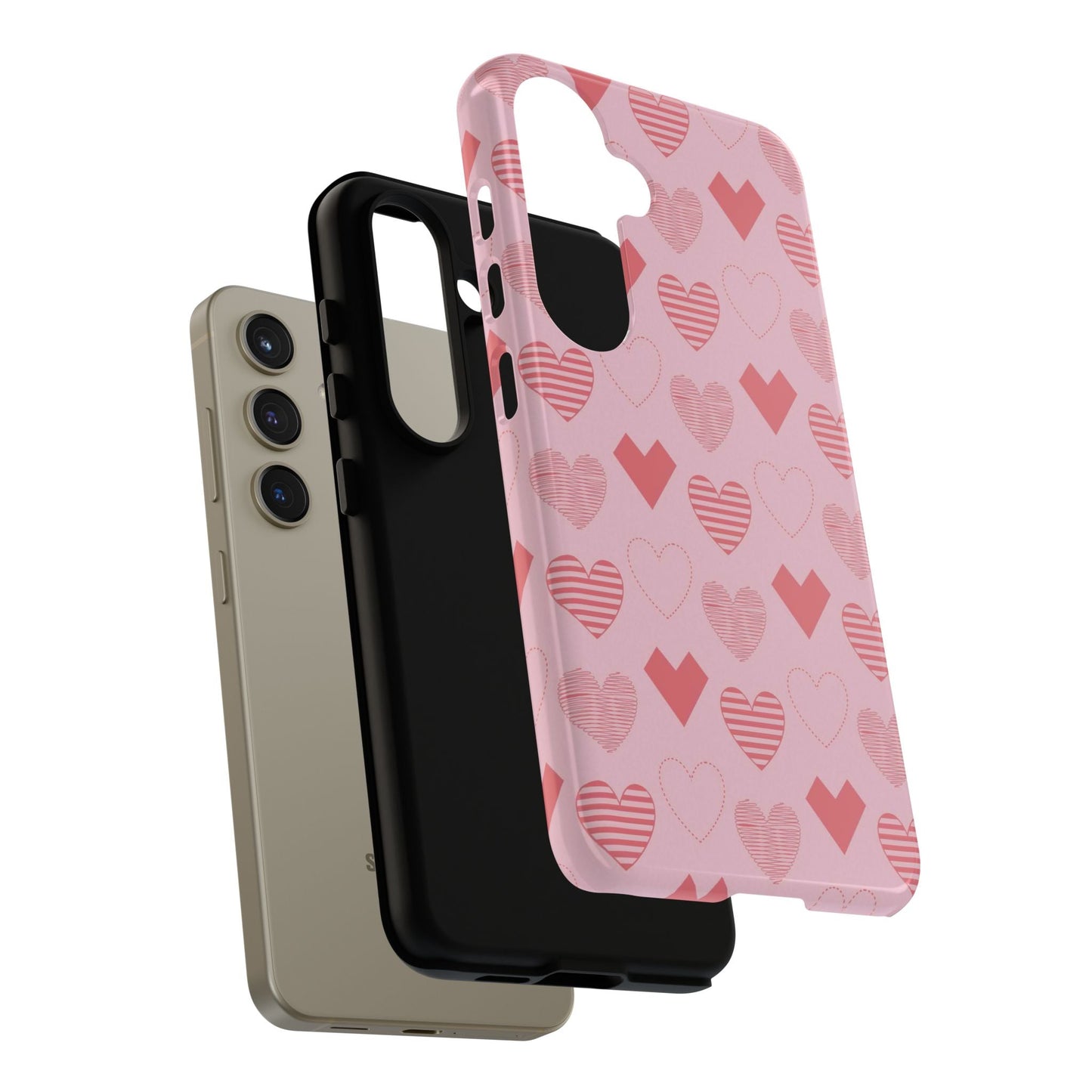 Striped Hearts Samsung Galaxy Case - BOGO Cases