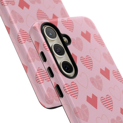 Striped Hearts Samsung Galaxy Case - BOGO Cases