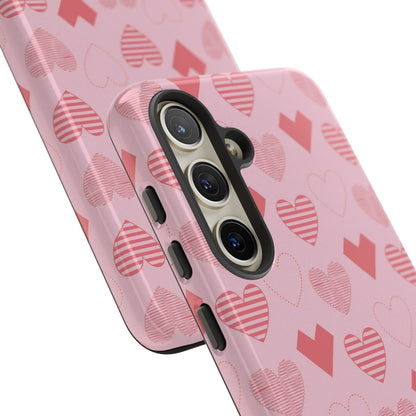Striped Hearts Samsung Galaxy Case - BOGO Cases