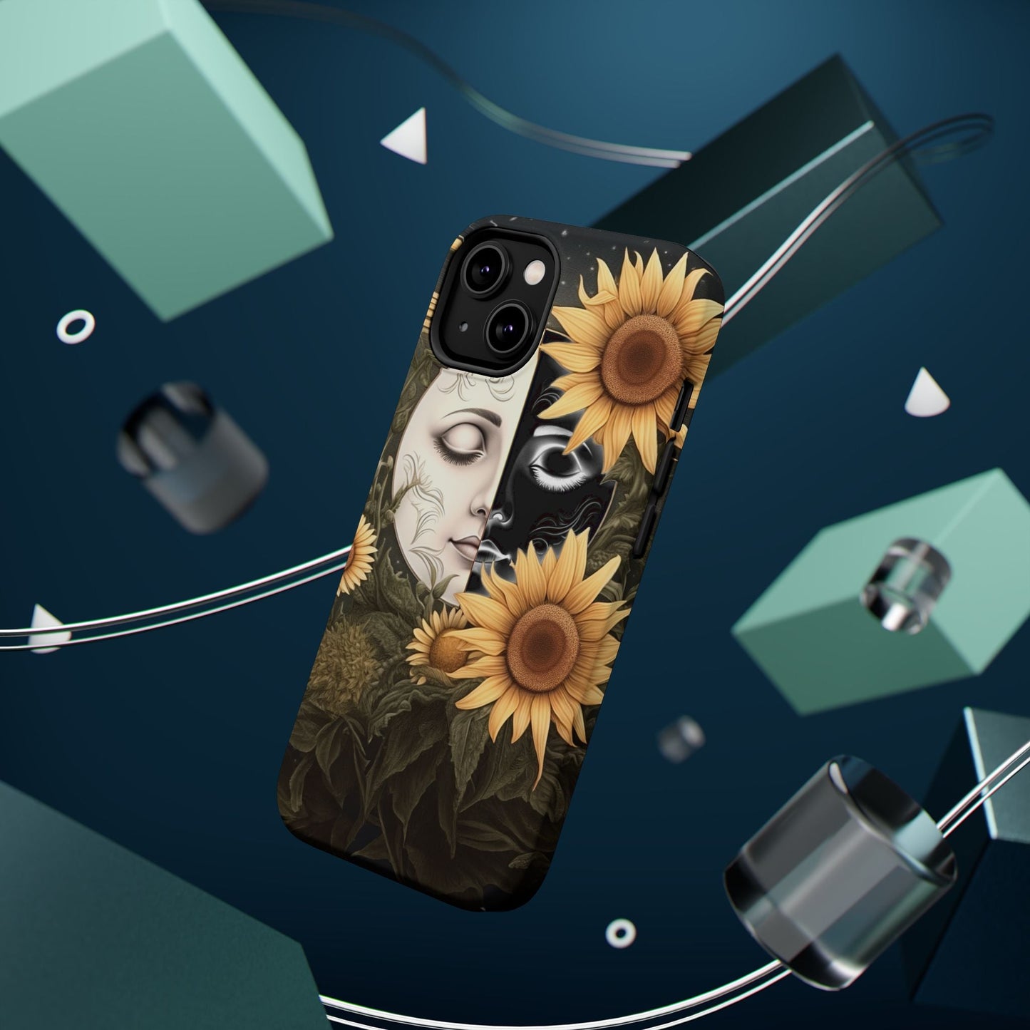 Sunflower Moon and Stars MagSafe Case – Ethereal Art - BOGO Cases