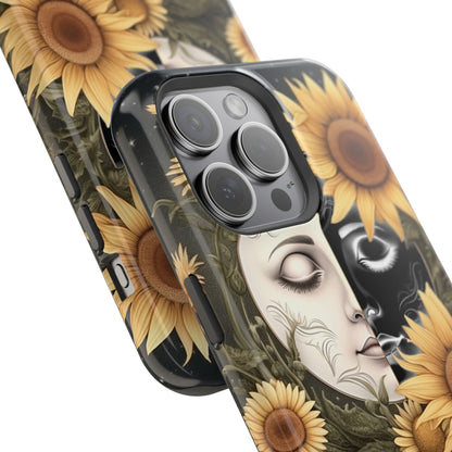 Sunflower Moon and Stars MagSafe Case – Ethereal Art - BOGO Cases