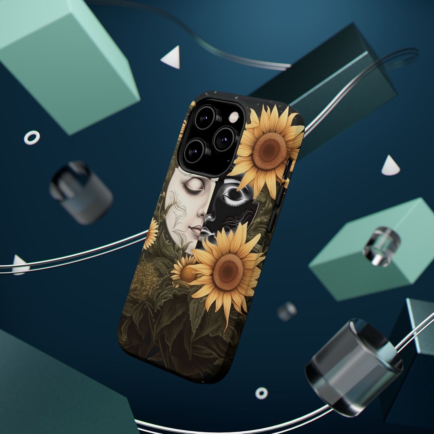 Sunflower Moon and Stars MagSafe Case – Ethereal Art - BOGO Cases