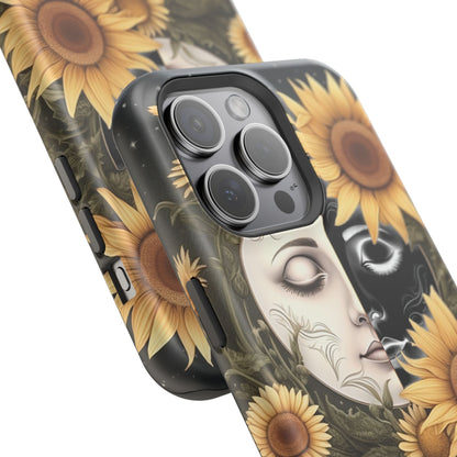 Sunflower Moon and Stars MagSafe Case – Ethereal Art - BOGO Cases