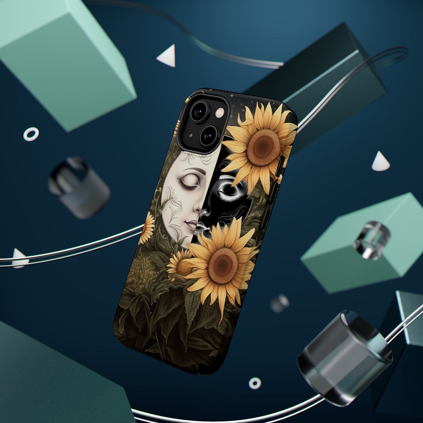 Sunflower Moon and Stars MagSafe Case – Ethereal Art - BOGO Cases