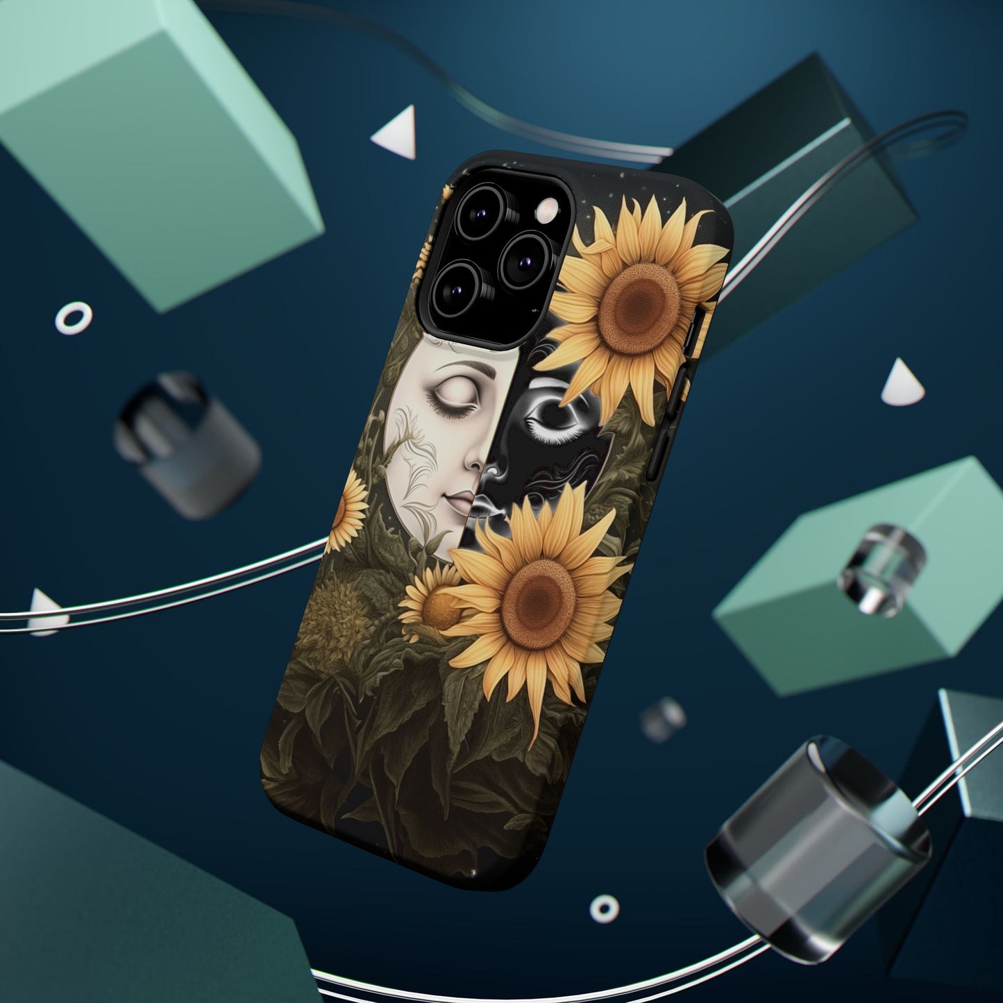 Sunflower Moon and Stars MagSafe Case – Ethereal Art - BOGO Cases
