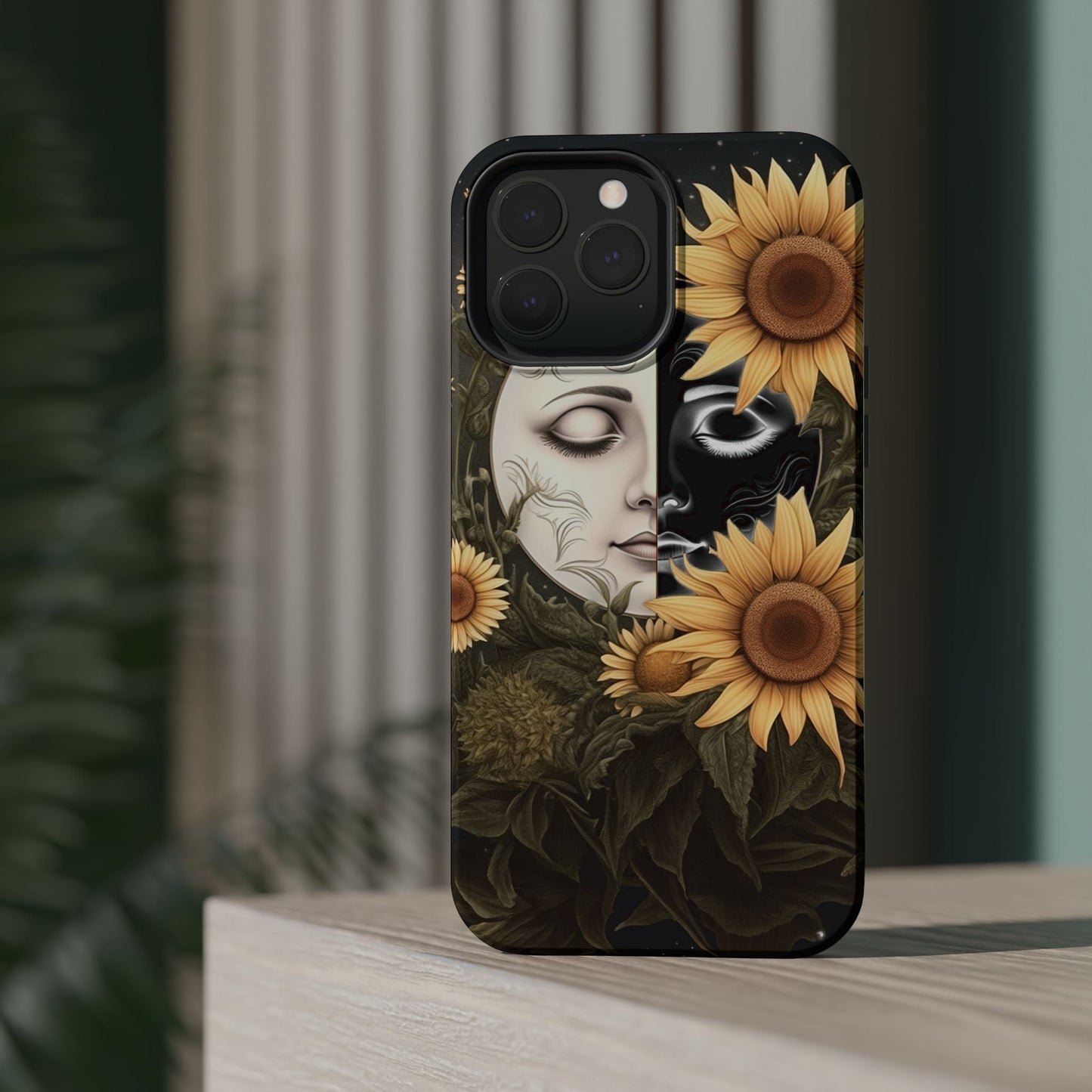 Sunflower Moon and Stars MagSafe Case – Ethereal Art - BOGO Cases