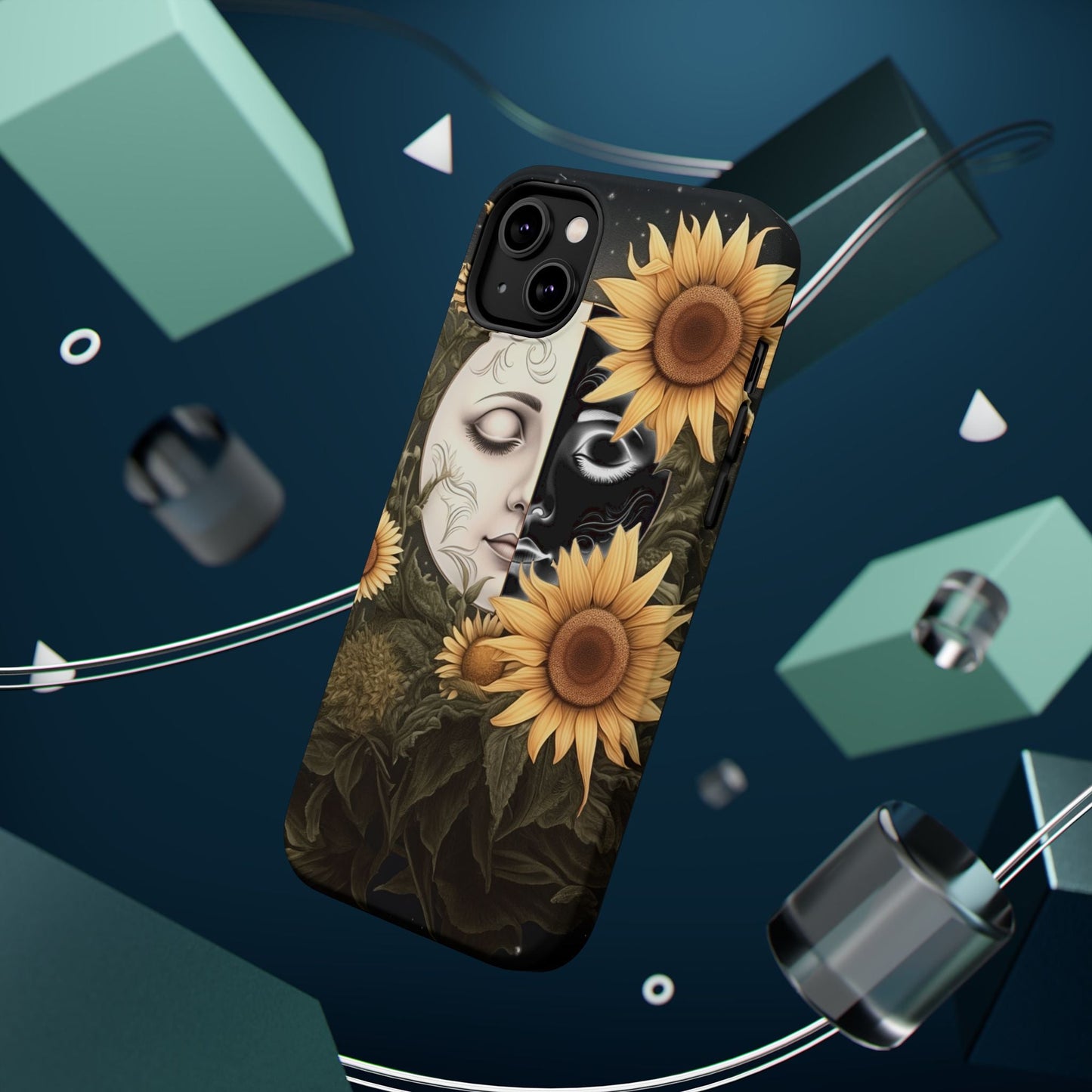 Sunflower Moon and Stars MagSafe Case – Ethereal Art - BOGO Cases
