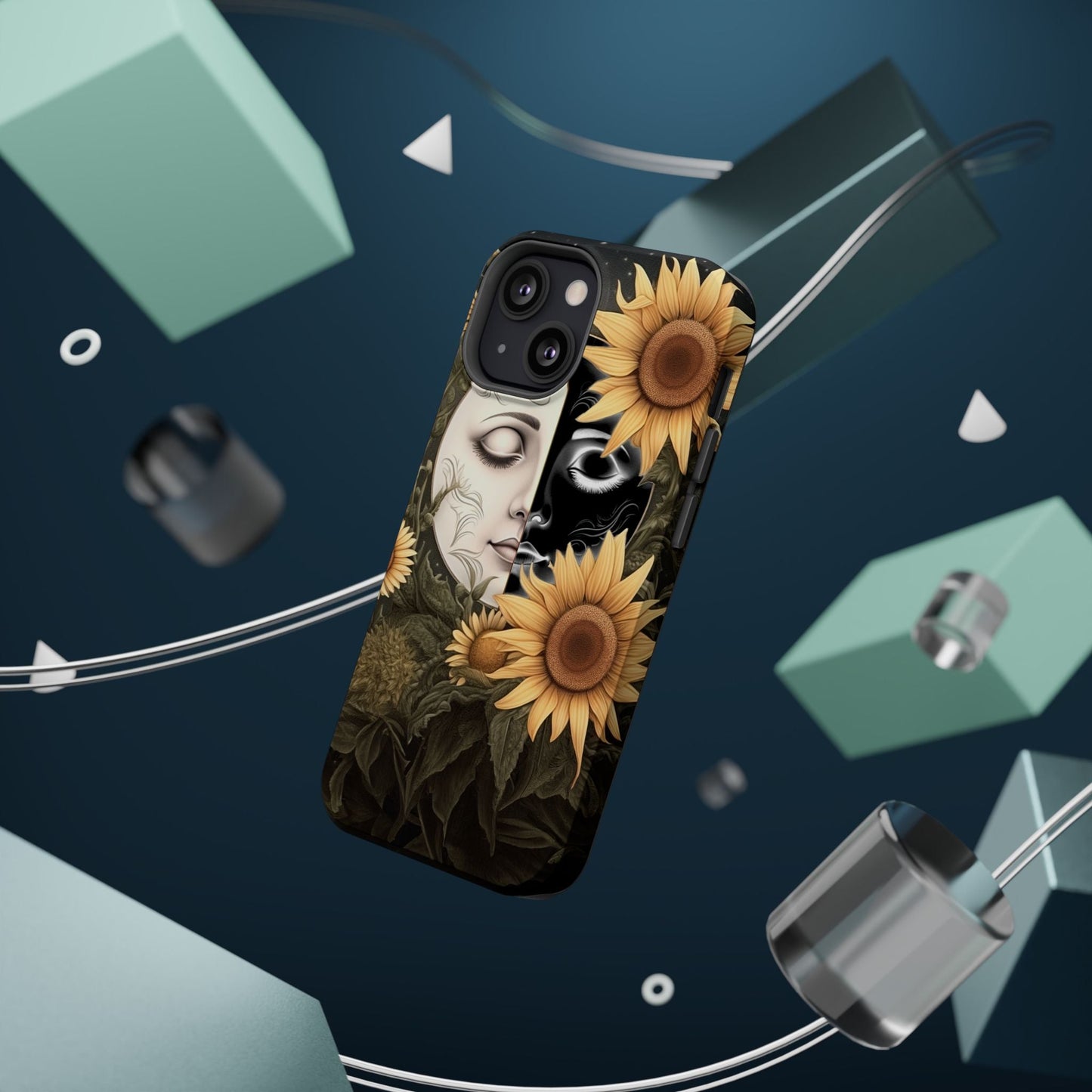 Sunflower Moon and Stars MagSafe Case – Ethereal Art - BOGO Cases