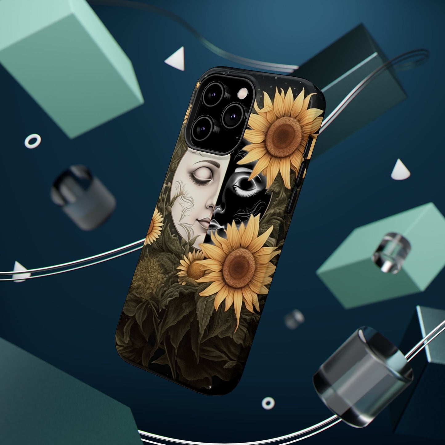 Sunflower Moon and Stars MagSafe Case – Ethereal Art - BOGO Cases