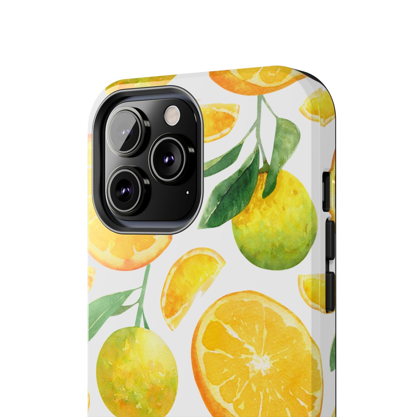 Sunny Citrus Grove Tough iPhone Case – Watercolor Orange Design, Dual - Layer Protection - BOGO Cases