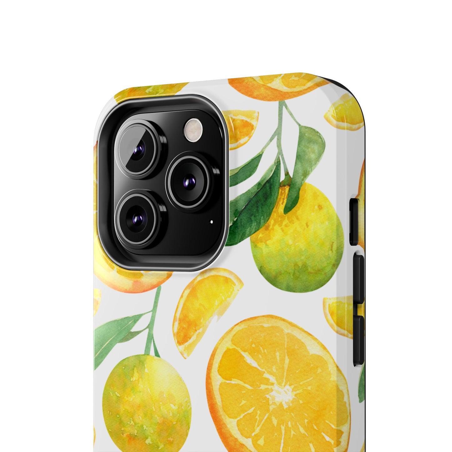 Sunny Citrus Grove Tough iPhone Case – Watercolor Orange Design, Dual - Layer Protection - BOGO Cases