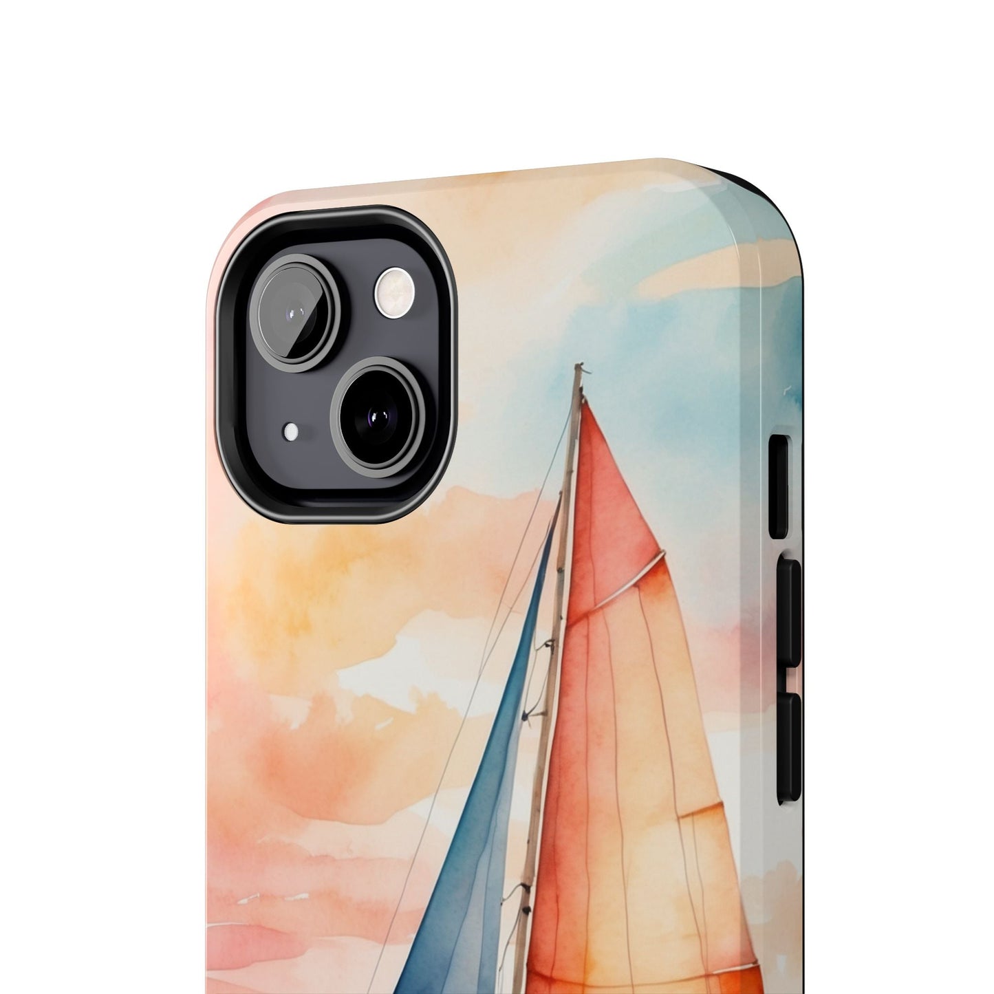 Sunset Sail iPhone Case – Watercolor Sailboat and Sky Design - BOGO Cases